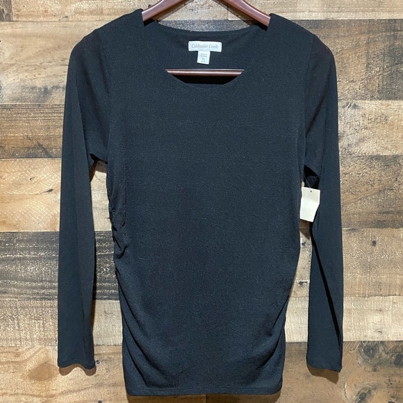 Coldwater Creek Tops - Coldwater Creek XS (4-6) Womens Black Ruched
